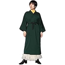 Amazon.co.jp: 76R-4304 単色 ワンピース 着物風 ポリエステル